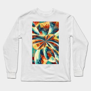 Colorful painterly floral abstract Long Sleeve T-Shirt